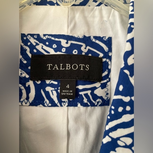 Talbots Paisley Print Vintage Boxy Blazer Sz4 Preppy Artsy Unique - Picture 2 of 11